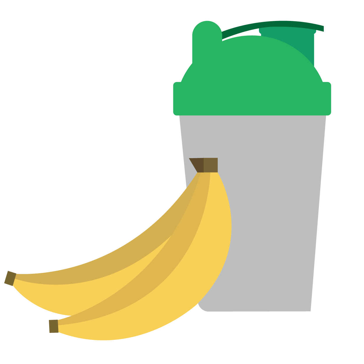 Protein shake and bananas
