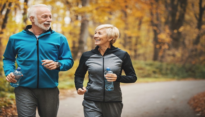 Elderly couple exercising at the park | DNAfit Blog