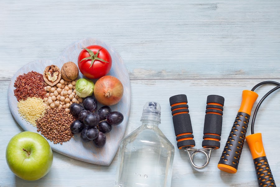 Fruit, vegetables and gym equipment | DNAfit Blog